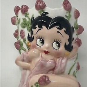 Betty Boop Vintage Bed of Roses Vase
